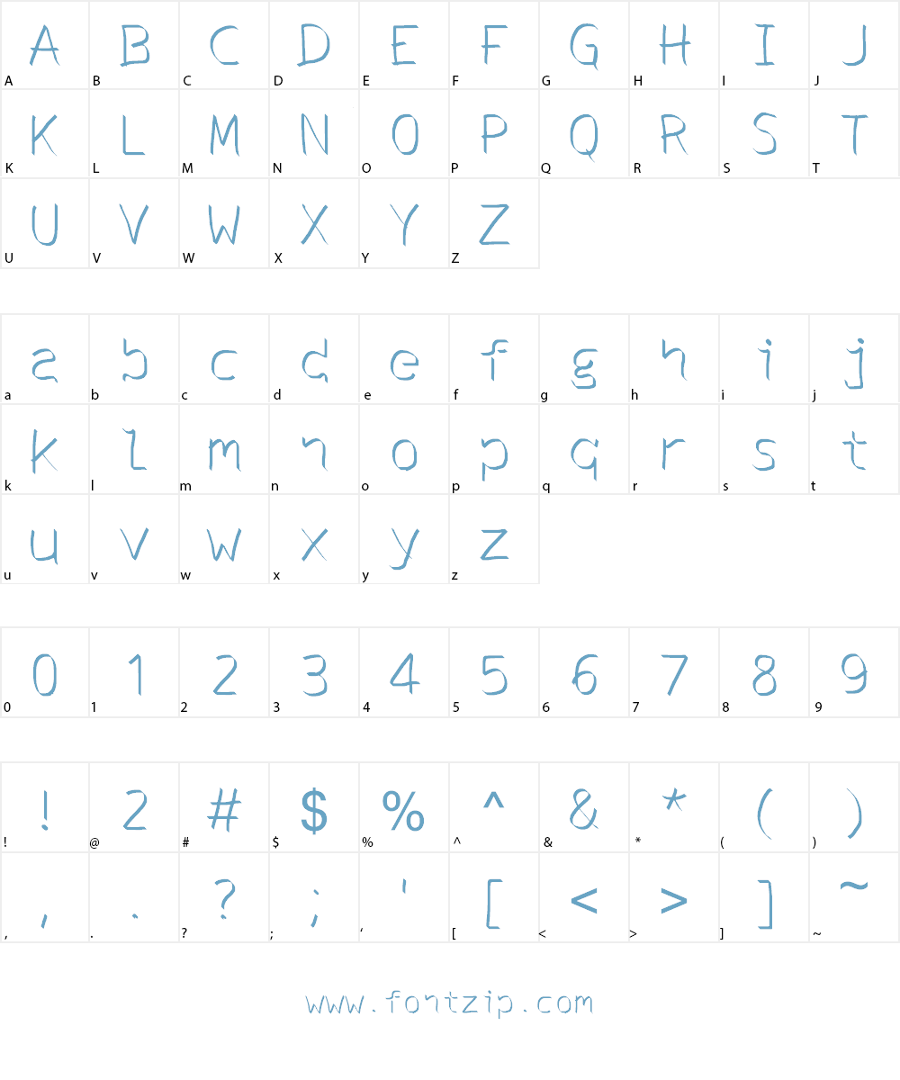 fancy of night Font Character